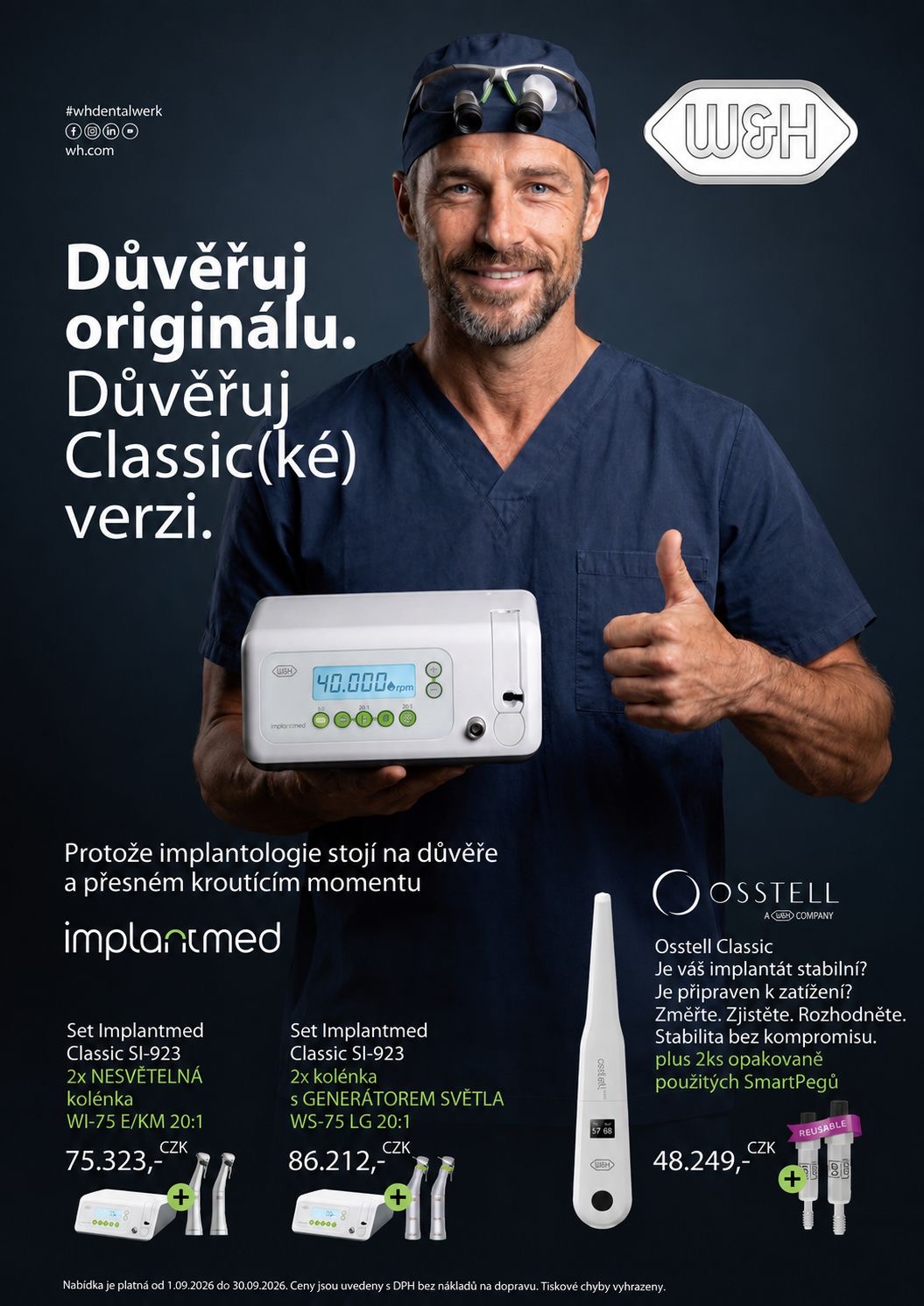 Akční nabídka Implantmed Classic a Osstell Classic na září 2026